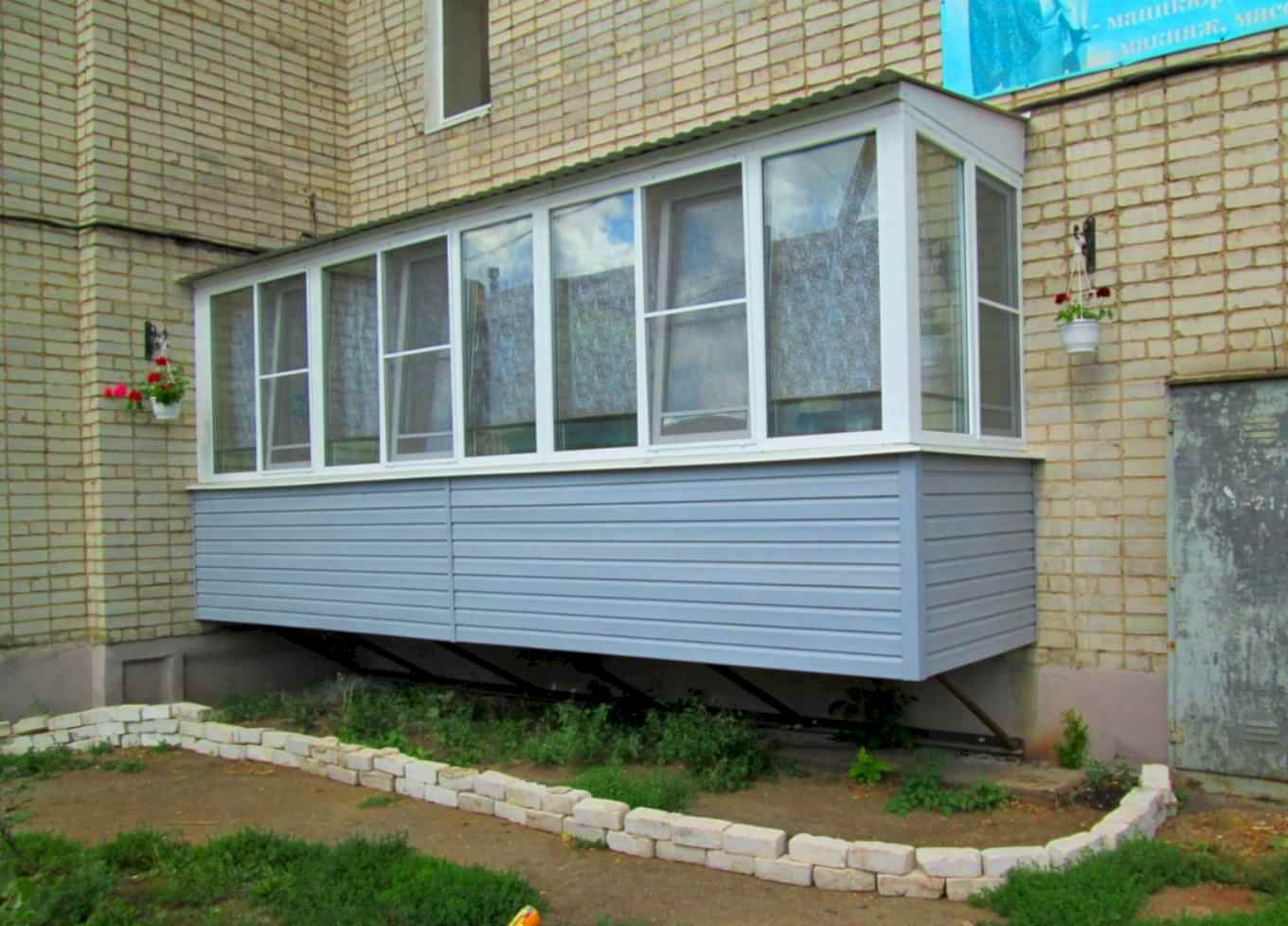 Пристрой балкона на первом этаже в Астаны. Низкие цены в Дон Балкон